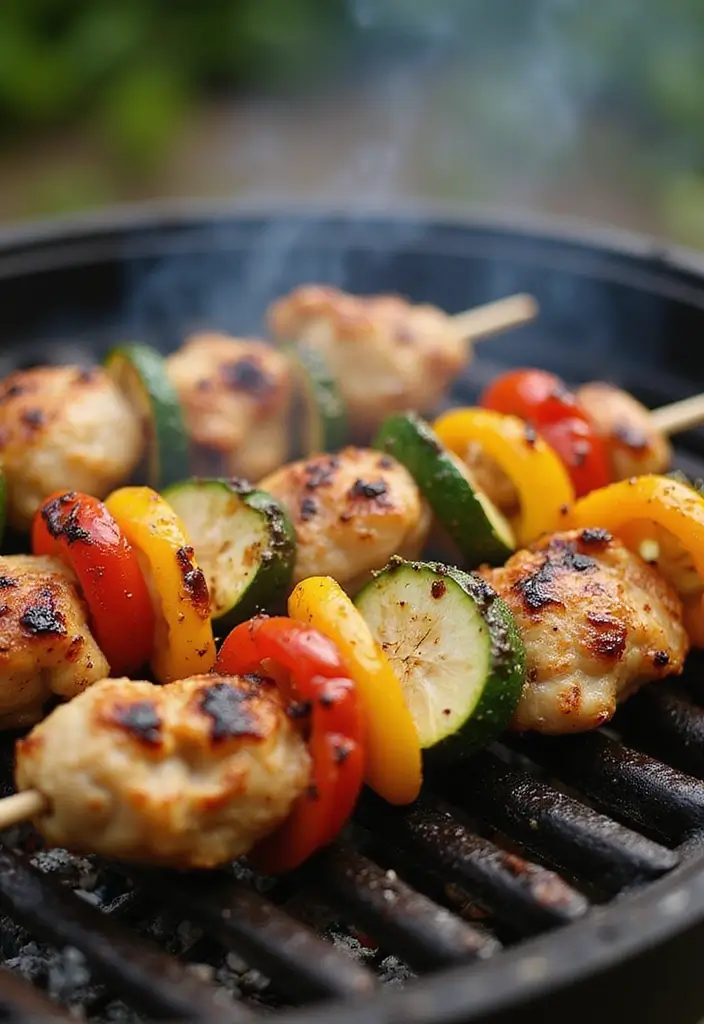 25 Easy Dinner Recipes for College Students on a Budget - 20. Chicken and Vegetable Skewers