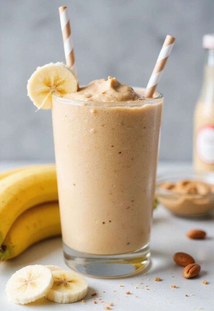 25 Easy Dinner Recipes for College Students on a Budget - 21. Peanut Butter Banana Smoothie