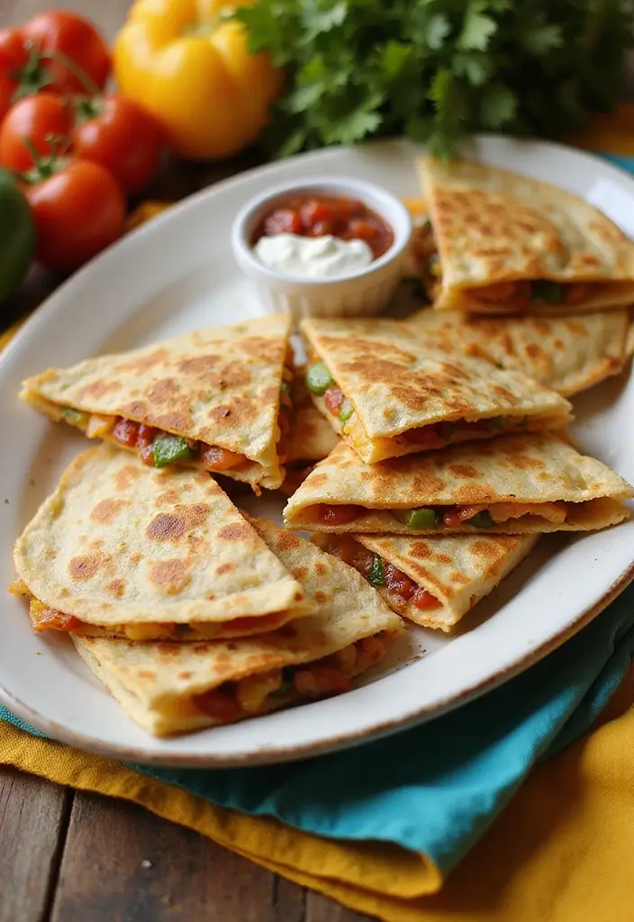 25 Easy Dinner Recipes for College Students on a Budget - 4. Quick Veggie Quesadillas
