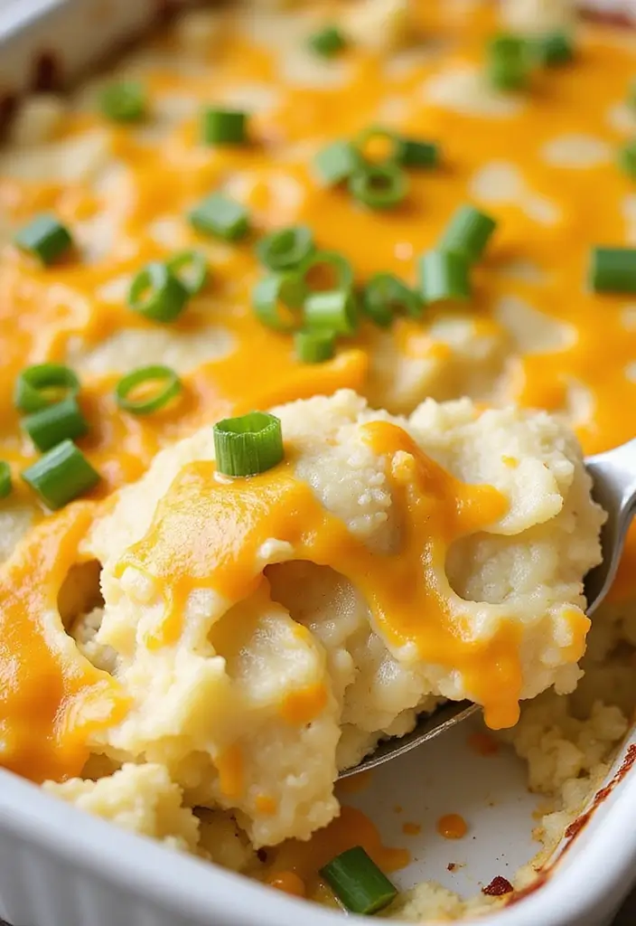 25 Easy Dinner Recipes with Mashed Potatoes as the Star - 1. Cheesy Mashed Potato Casserole