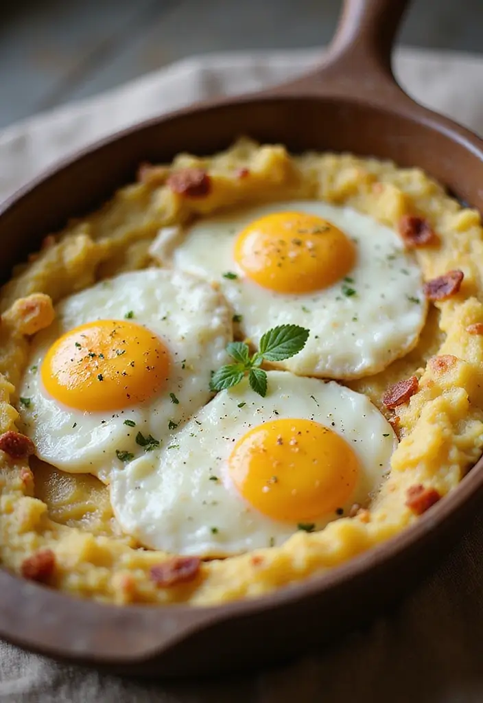 25 Easy Dinner Recipes with Mashed Potatoes as the Star - 17. Mashed Potato and Egg Breakfast Bake