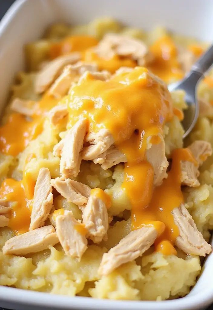 25 Easy Dinner Recipes with Mashed Potatoes as the Star - 20. Mashed Potato and Chicken Bake