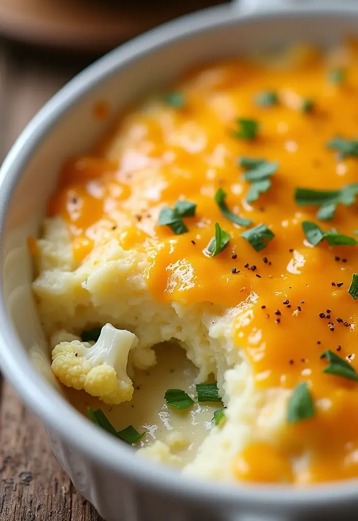 25 Easy Dinner Recipes with Mashed Potatoes as the Star - 21. Mashed Potato and Cauliflower Bake