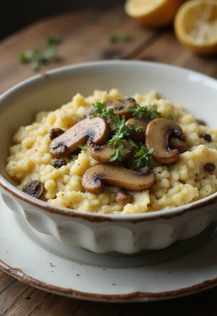 25 Easy Dinner Recipes with Mashed Potatoes as the Star - 22. Mashed Potato and Mushroom Risotto