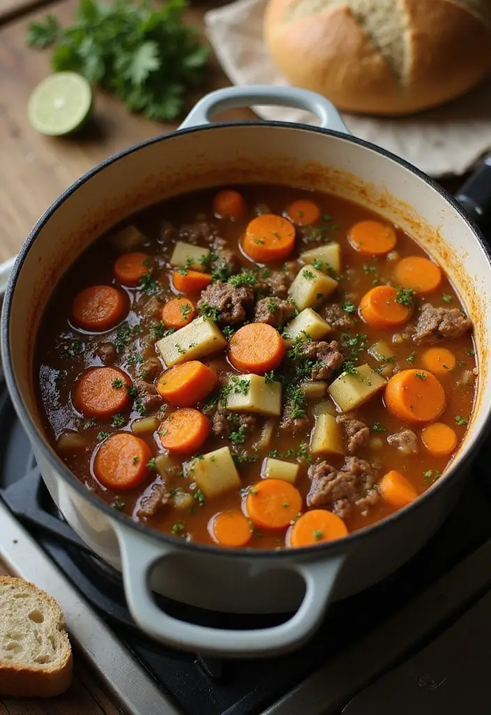 25 Easy Ground Beef Soup Recipes for Comfort Dinners - 1. Classic Beef and Vegetable Soup