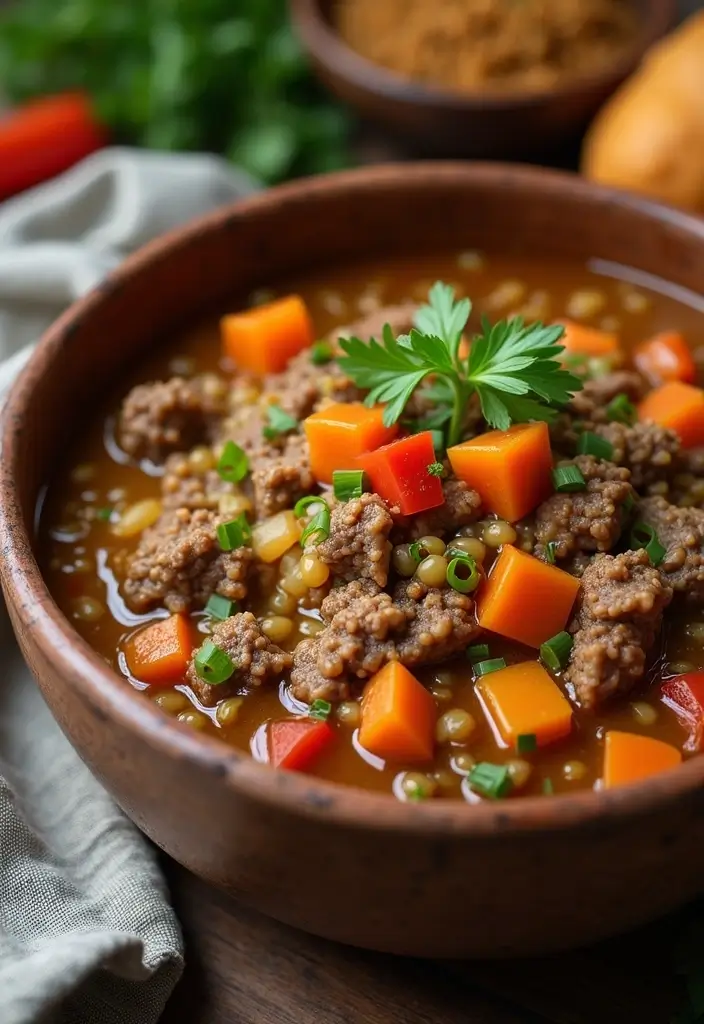 25 Easy Ground Beef Soup Recipes for Comfort Dinners - 10. Ground Beef and Lentil Soup