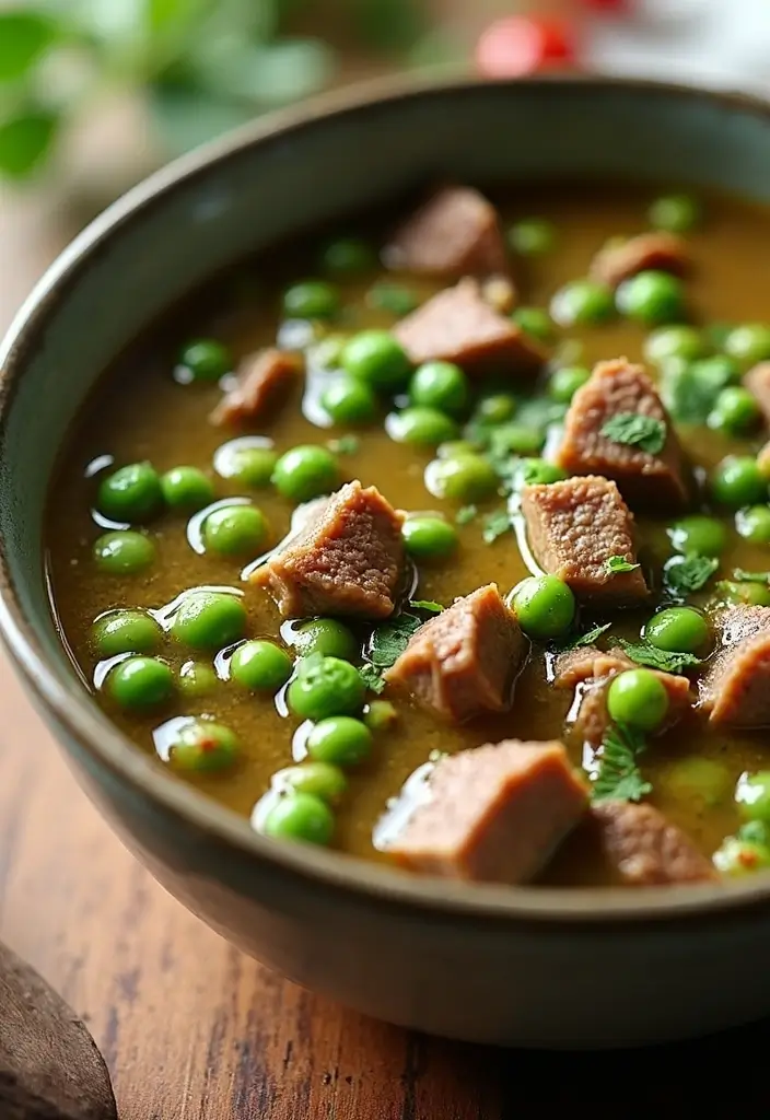 25 Easy Ground Beef Soup Recipes for Comfort Dinners - 14. Beef and Pea Soup