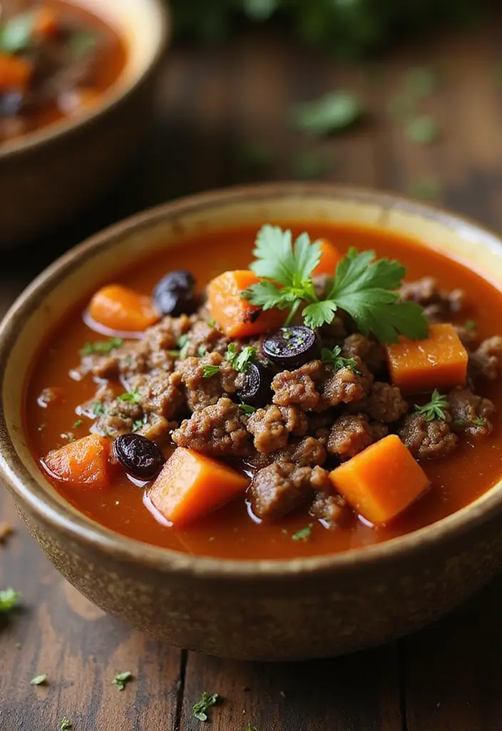 25 Easy Ground Beef Soup Recipes for Comfort Dinners - 23. Ground Beef and Eggplant Soup