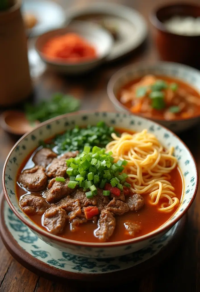 25 Easy Ground Beef Soup Recipes for Comfort Dinners - 6. Asian-inspired Beef Noodle Soup