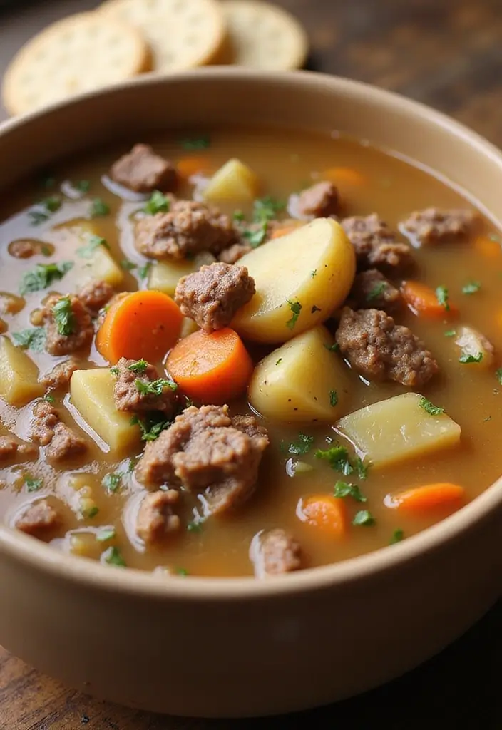 25 Easy Ground Beef Soup Recipes for Comfort Dinners - 7. Ground Beef and Potato Soup