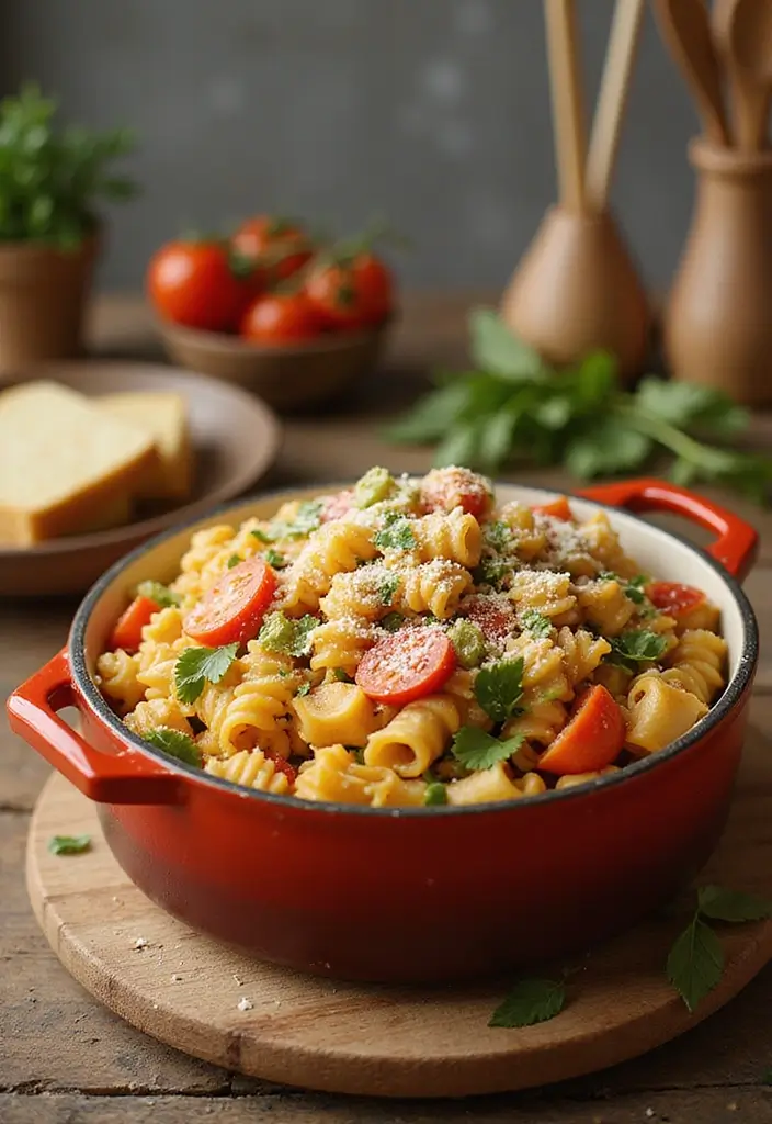 25 Easy Healthy Vegetarian Dinner Recipes for Clean Eating - 11. One-Pot Vegetable Pasta