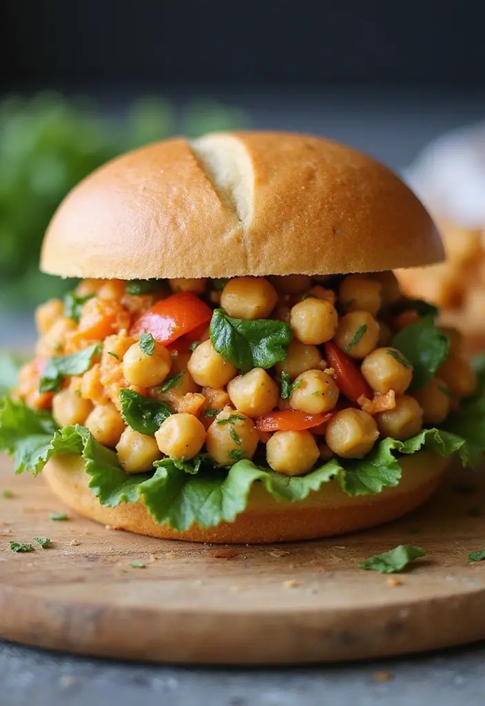 25 Easy Healthy Vegetarian Dinner Recipes for Clean Eating - 14. Chickpea Salad Sandwich