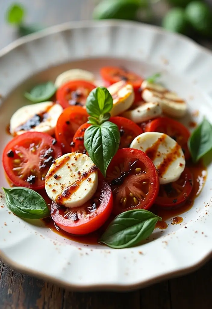 25 Easy Healthy Vegetarian Dinner Recipes for Clean Eating - 18. Caprese Salad