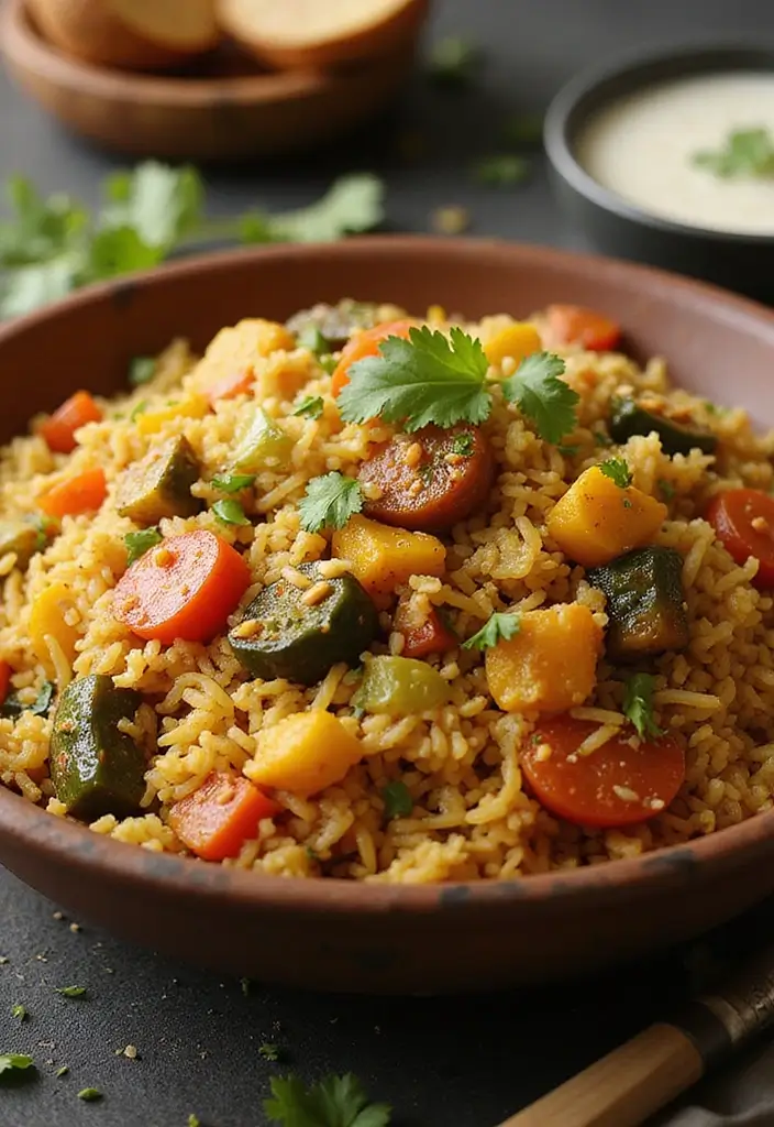 25 Easy Healthy Vegetarian Dinner Recipes for Clean Eating - 19. Vegetable Biryani