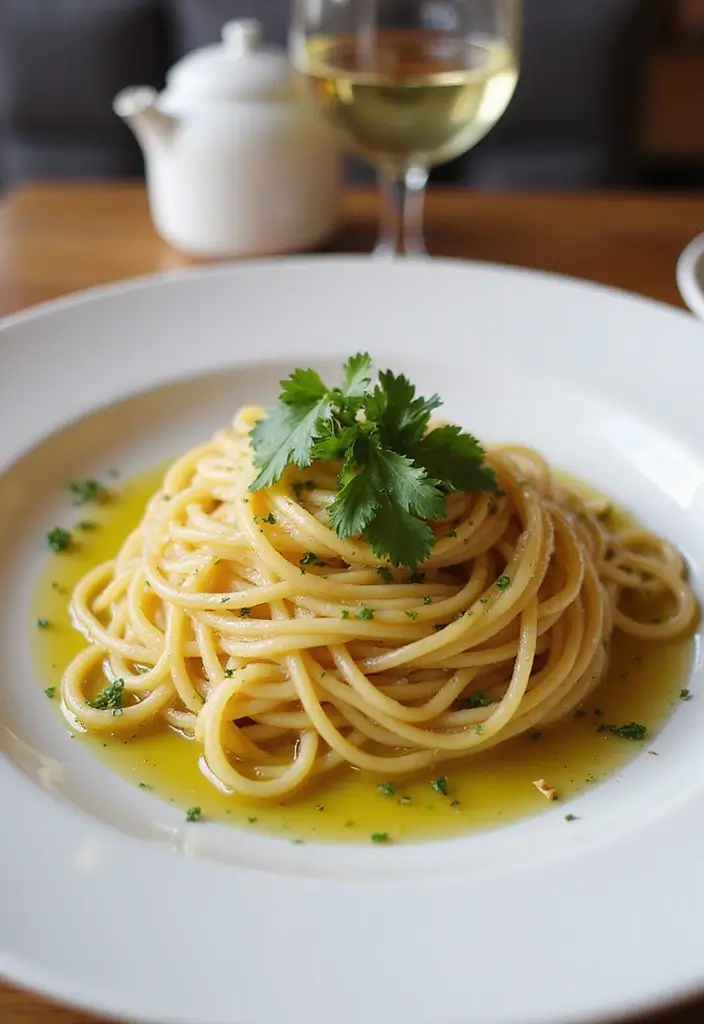 25 Easy Healthy Vegetarian Dinner Recipes for Clean Eating - 9. Spaghetti Aglio e Olio