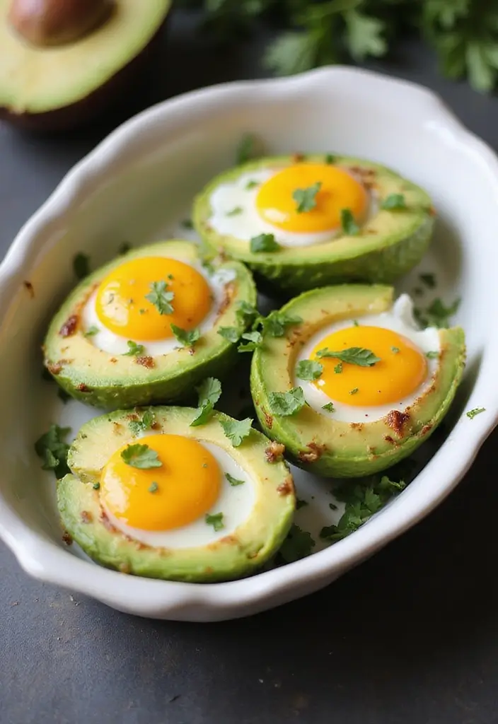 25 Easy Low Carb Recipes for Dinner Anyone Can Make - 11. Baked Avocado Eggs