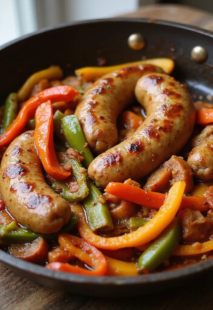 25 Easy Low Carb Recipes for Dinner Anyone Can Make - 12. One-Pan Sausage and Peppers