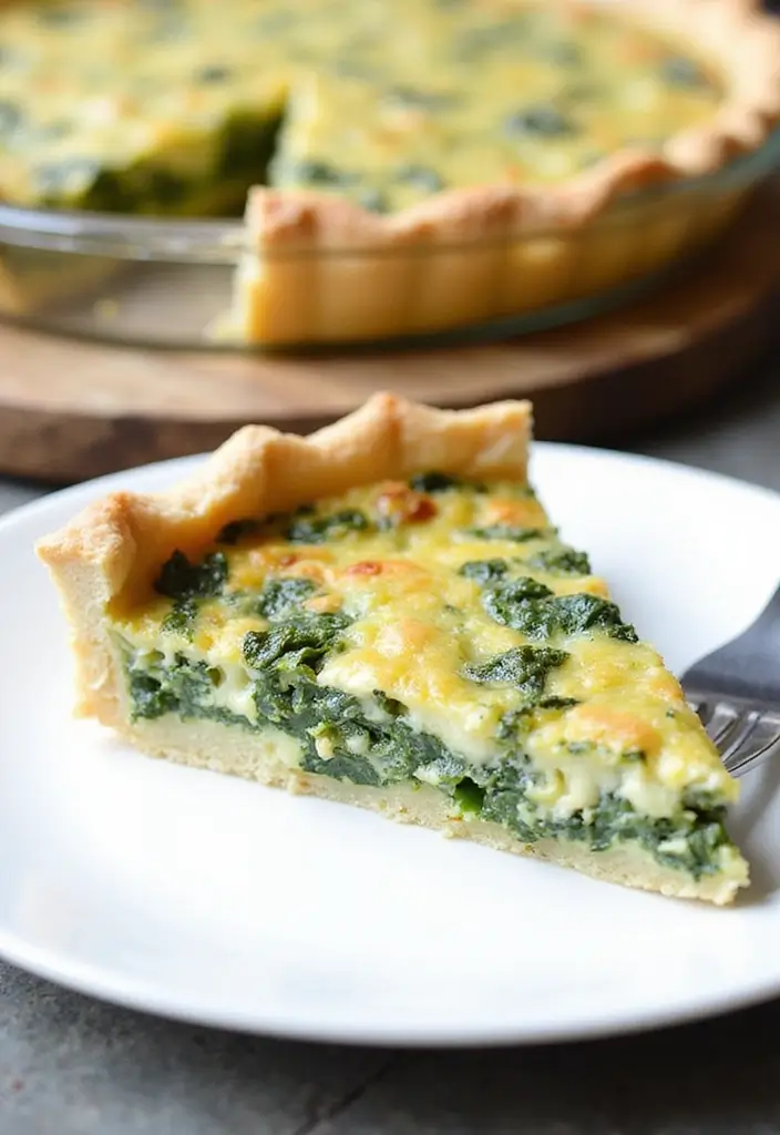 25 Easy Low Carb Recipes for Dinner Anyone Can Make - 25. Spinach Feta Quiche