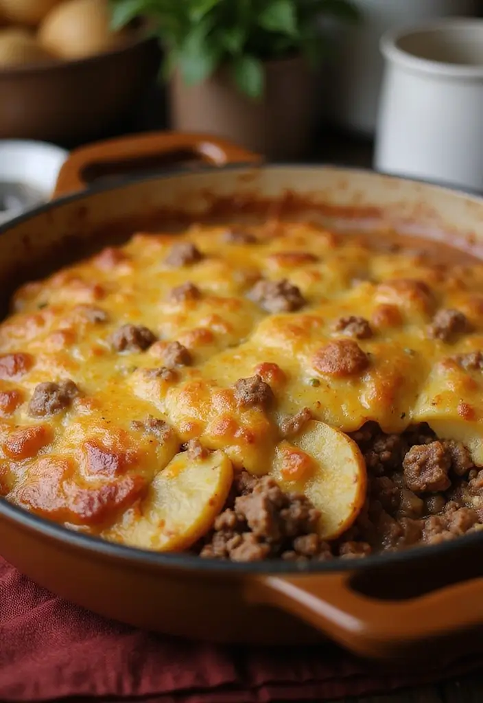25 Gluten Free Ground Beef Recipes for Family Dinner - 15. Ground Beef and Potato Bake