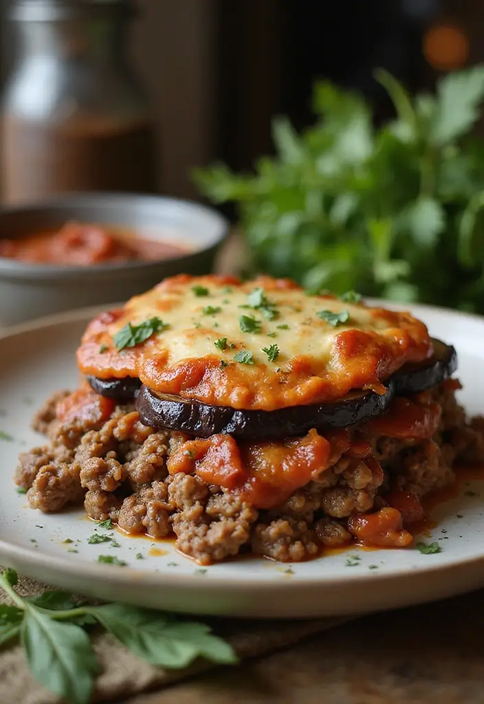 25 Gluten Free Ground Beef Recipes for Family Dinner - 17. Ground Beef and Eggplant Bake