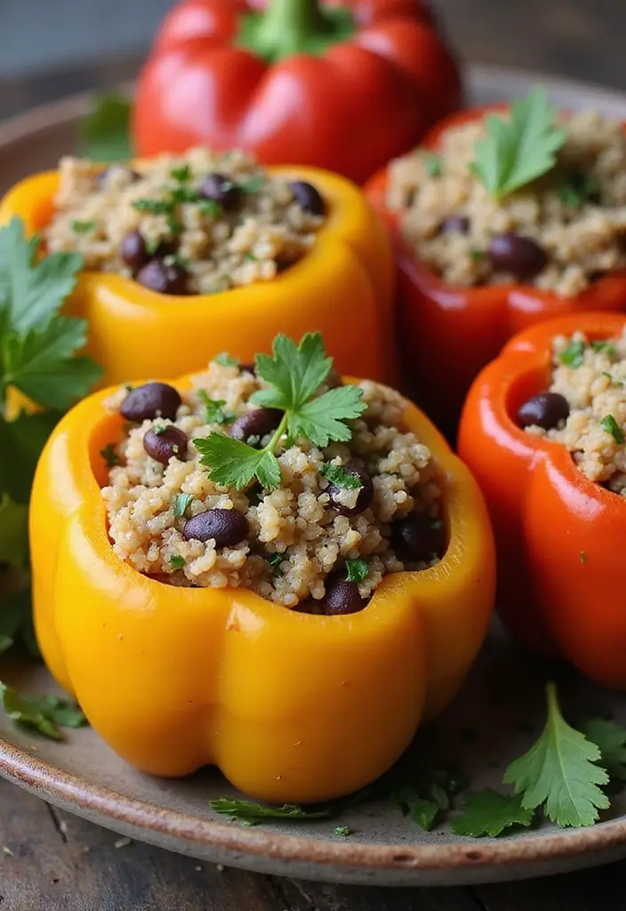 25 Gluten Free Low Carb Dinner Recipes You’ll Love - 18. Stuffed Bell Peppers with Quinoa and Black Beans