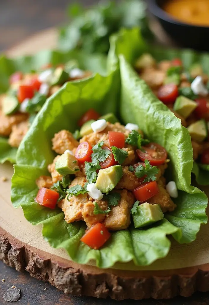 25 Gluten Free Low Carb Dinner Recipes You’ll Love - 3. Chicken Avocado Lettuce Wraps