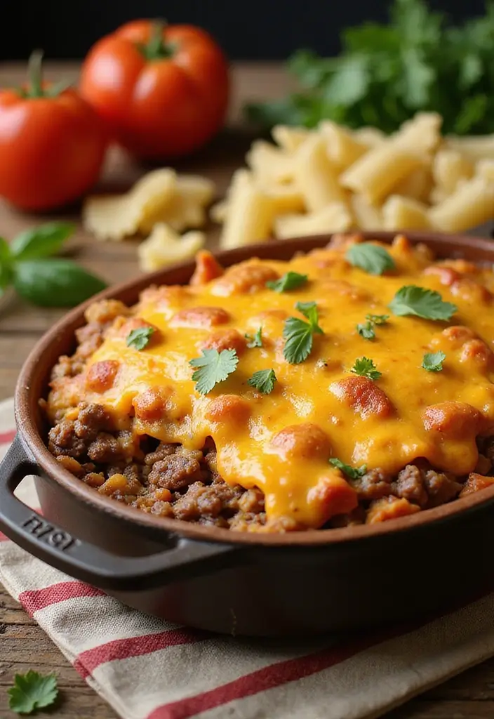 25 Ground Beef Casserole Recipes That Are Perfect for Dinner - 1. Classic Cheesy Beef Casserole