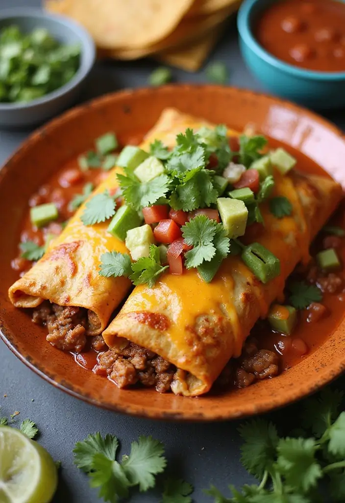 25 Ground Beef Casserole Recipes That Are Perfect for Dinner - 10. Ground Beef Enchilada Casserole