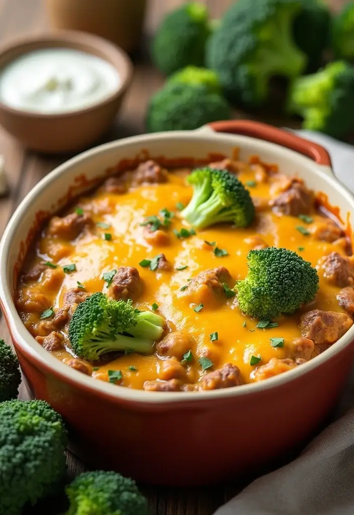 25 Ground Beef Casserole Recipes That Are Perfect for Dinner - 9. Creamy Beef and Broccoli Casserole