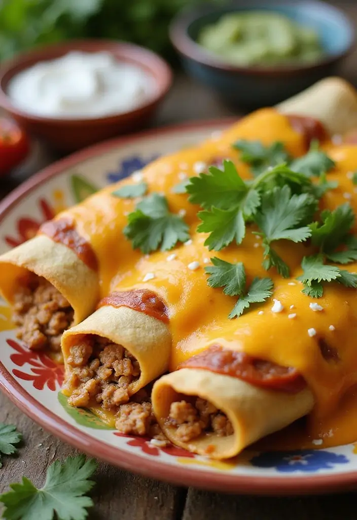 25 Ground Meat Recipes That Turn Dinner Into a Feast - 11. Ground Chicken Enchiladas