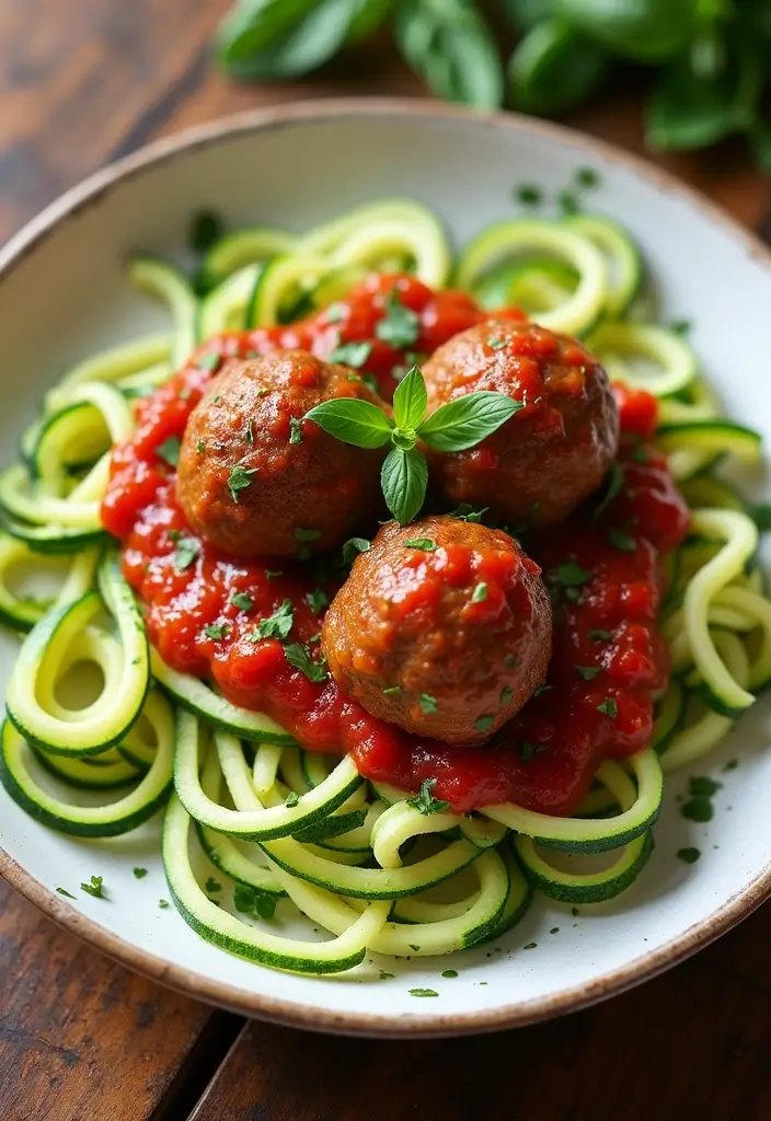 25 Ground Meat Recipes That Turn Dinner Into a Feast - 3. Savory Meatballs with Zucchini Noodles