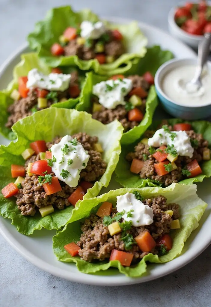 25 Ground Meat Recipes That Turn Dinner Into a Feast - 4. Greek-Style Lettuce Wraps