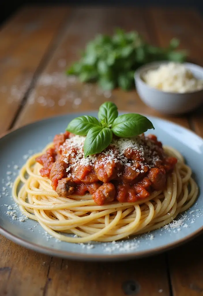 25 Ground Meat Recipes That Turn Dinner Into a Feast - 9. Italian Meat Sauce with Spaghetti