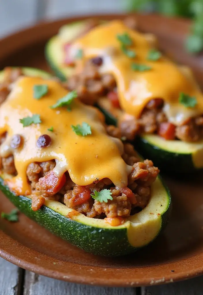 25 Ground Sausage Recipes for Healthy and Hearty Dinners - 1. Ground Sausage Zucchini Boats