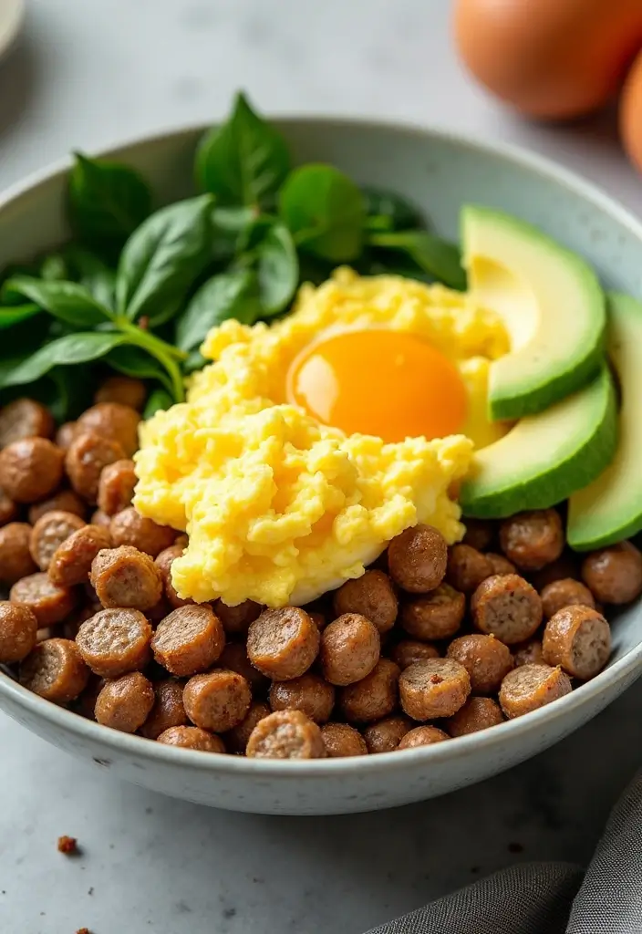 25 Ground Sausage Recipes for Healthy and Hearty Dinners - 12. Ground Sausage Breakfast Bowls