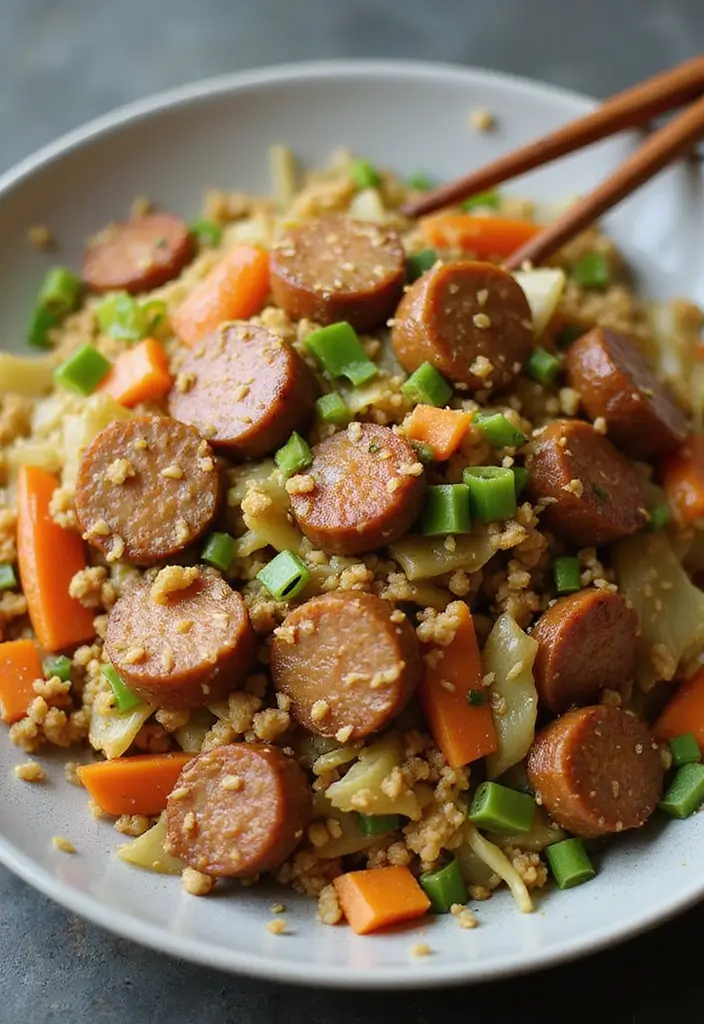 25 Ground Sausage Recipes for Healthy and Hearty Dinners - 14. Ground Sausage Cabbage Stir-Fry