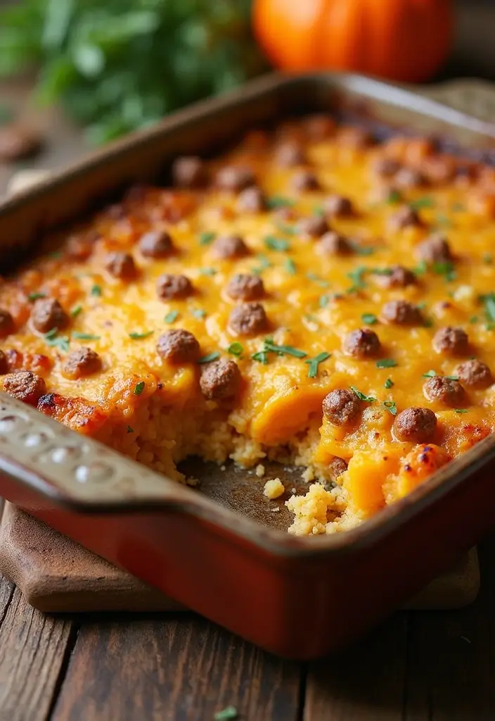 25 Ground Sausage Recipes for Healthy and Hearty Dinners - 18. Ground Sausage and Butternut Squash Casserole