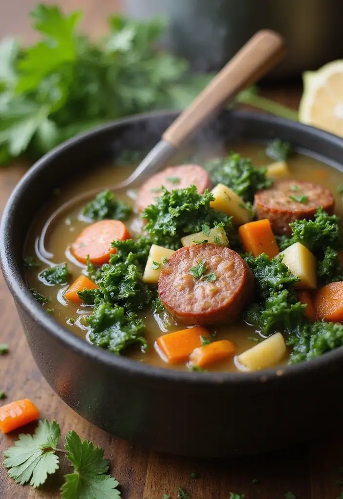 25 Ground Sausage Recipes for Healthy and Hearty Dinners - 2. Healthy Sausage & Kale Soup