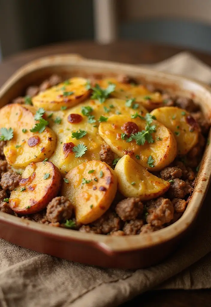 25 Ground Sausage Recipes for Healthy and Hearty Dinners - 20. Ground Sausage and Potato Casserole