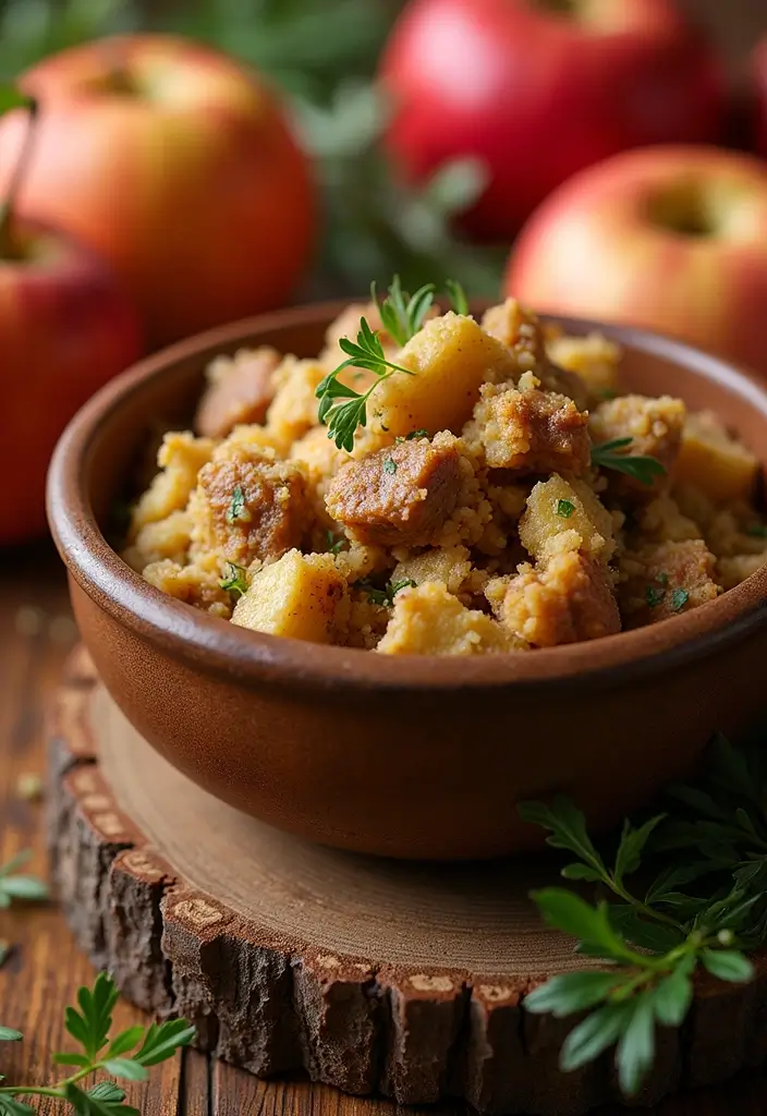 25 Ground Sausage Recipes for Healthy and Hearty Dinners - 25. Ground Sausage and Apple Stuffing
