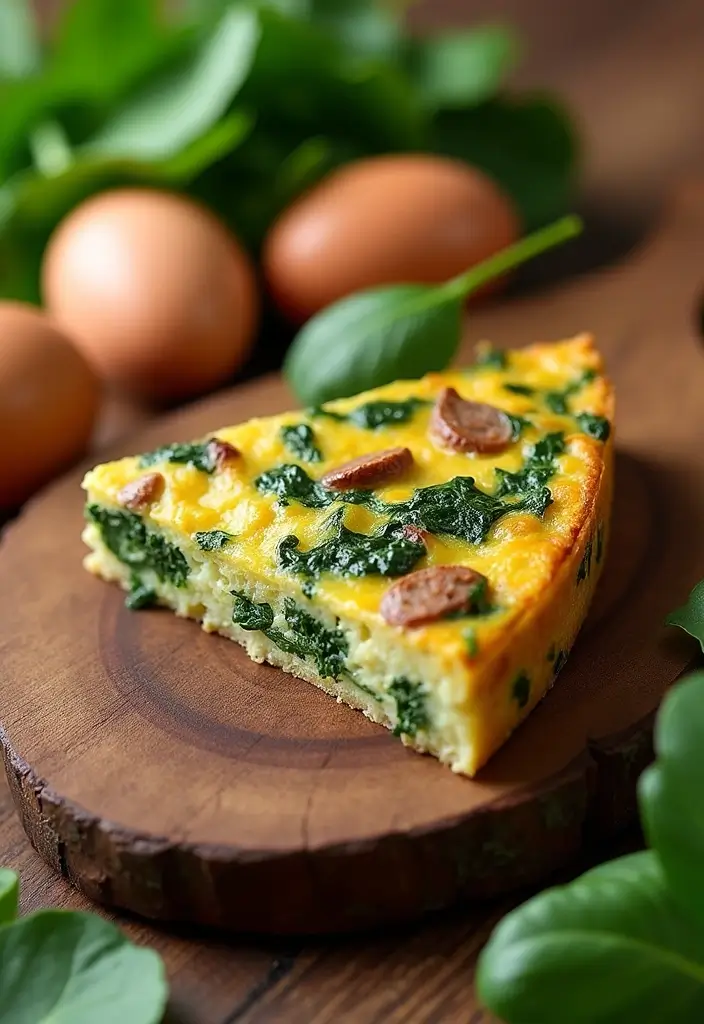 25 Ground Sausage Recipes for Healthy and Hearty Dinners - 5. Sausage and Spinach Frittata