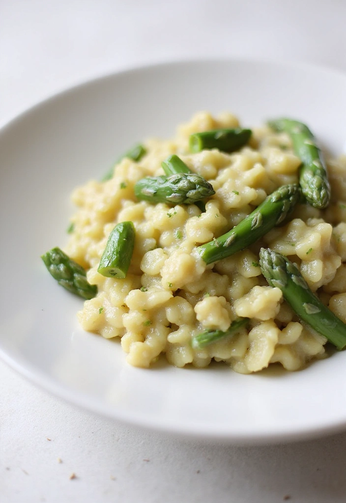 25 Healthy Dairy Free Dinner Recipes Full of Flavor - 15. Vegan Risotto with Asparagus