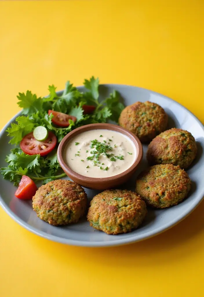 25 Healthy Dairy Free Dinner Recipes Full of Flavor - 20. Baked Falafel with Tahini Sauce
