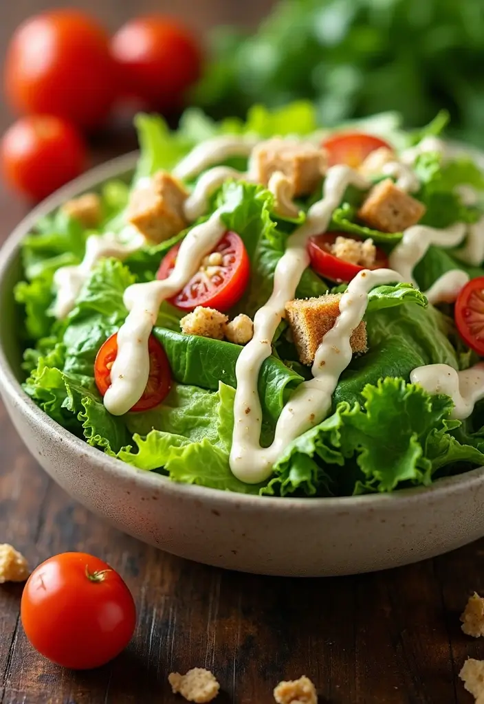 25 Healthy Dairy Free Dinner Recipes Full of Flavor - 23. Vegan Caesar Salad