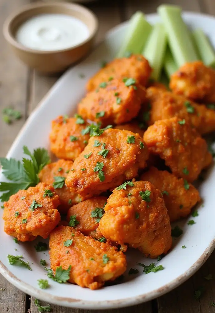 25 Healthy Dairy Free Dinner Recipes Full of Flavor - 6. Cauliflower Buffalo Wings