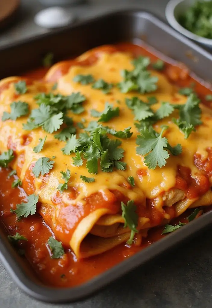 25 Healthy Dinner Recipes with Rotisserie Chicken Made Simple - 7. Chicken Enchiladas