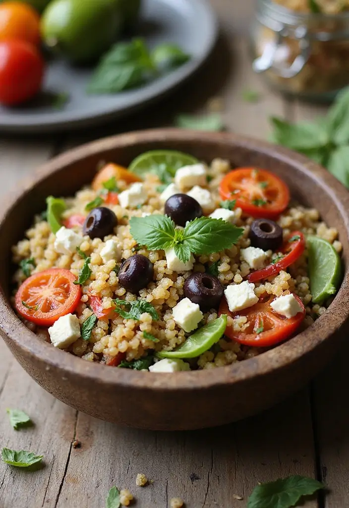 25 Healthy Low Carb High Protein Recipes for Easy Dinner - 21. Mediterranean Quinoa Bowl
