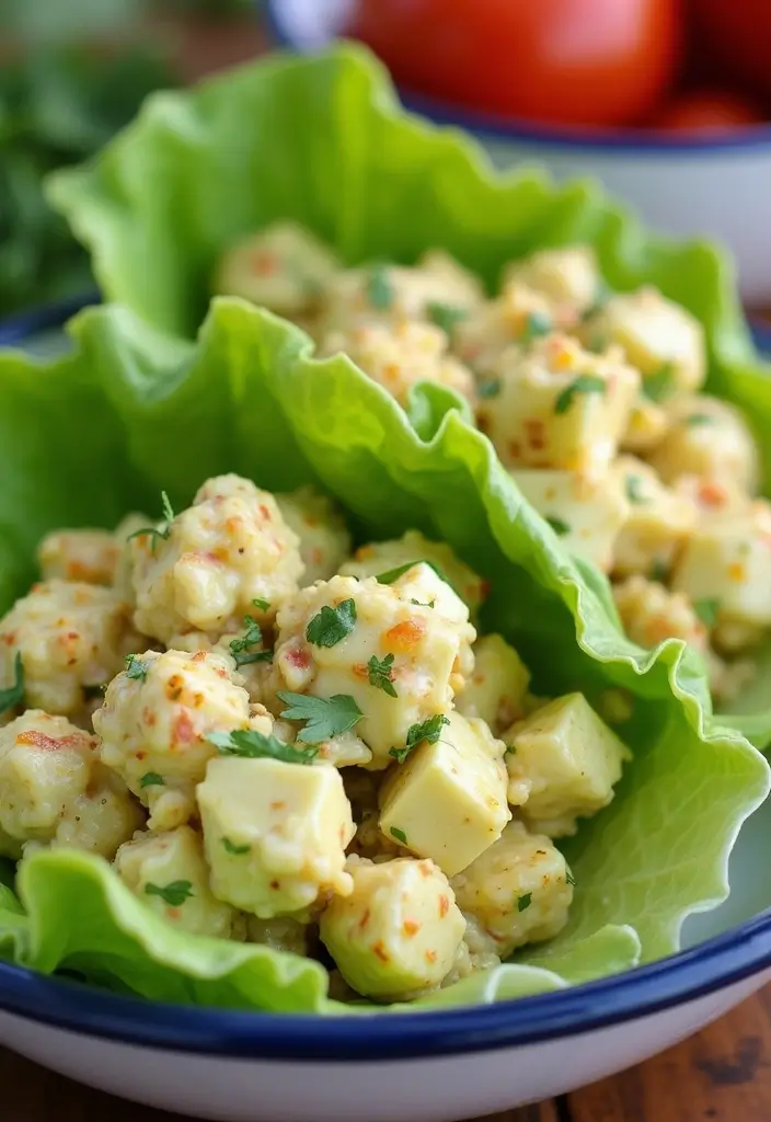 25 Ideal Protein Phase 1 Dinner Recipes You Should Try - 20. Avocado and Egg Salad