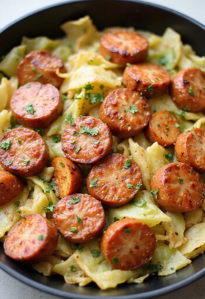 25 Italian Sausage Links Recipes That Make Dinner Delicious - 11. Italian Sausage and Cabbage Skillet