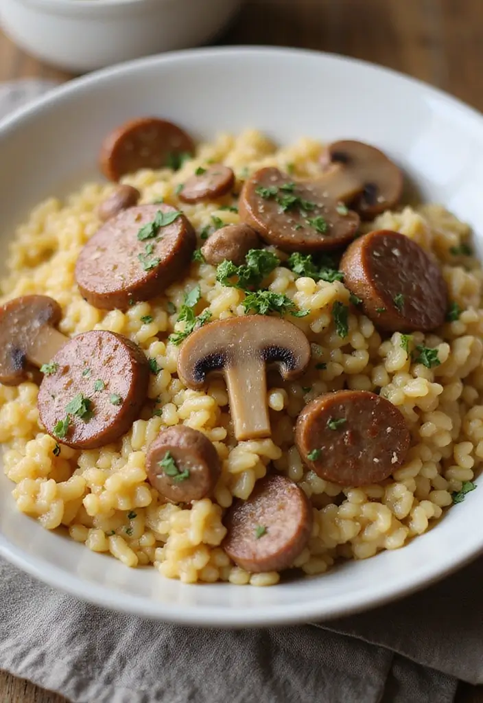 25 Italian Sausage Links Recipes That Make Dinner Delicious - 8. Italian Sausage and Mushroom Risotto